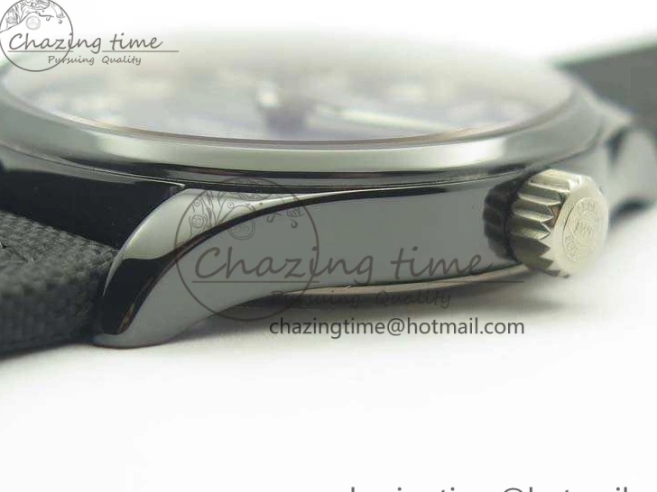 MIROTIME 1231 HighQuality Mark XVIII LAUREUS IW324703 Black Ceramic MKF Best Edition On Black Nylon Strap A 7218